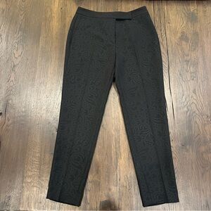 SANDRO PARIS Dress Pants Black Tonal Paisley